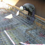 基礎配筋工事です。とても丈夫な構造計算です。