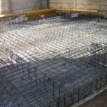 基礎の配筋です。結構な鉄筋量ですね。